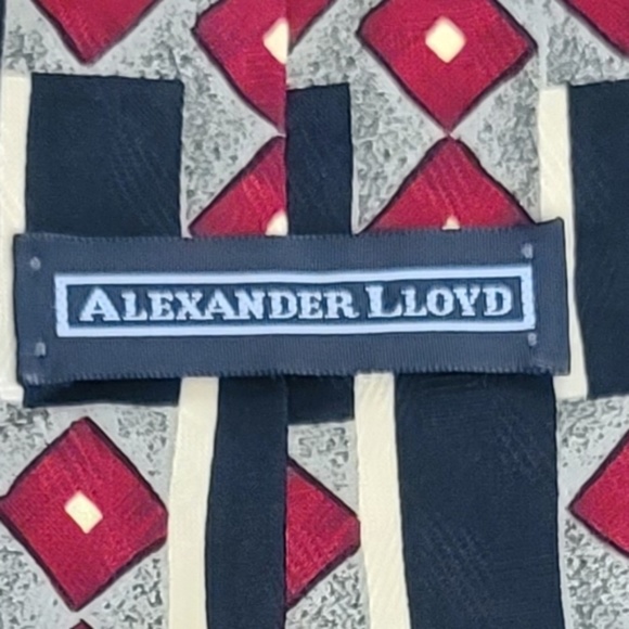 Alexander Lloyd Red Gold Black Tie - Picture 4 of 6